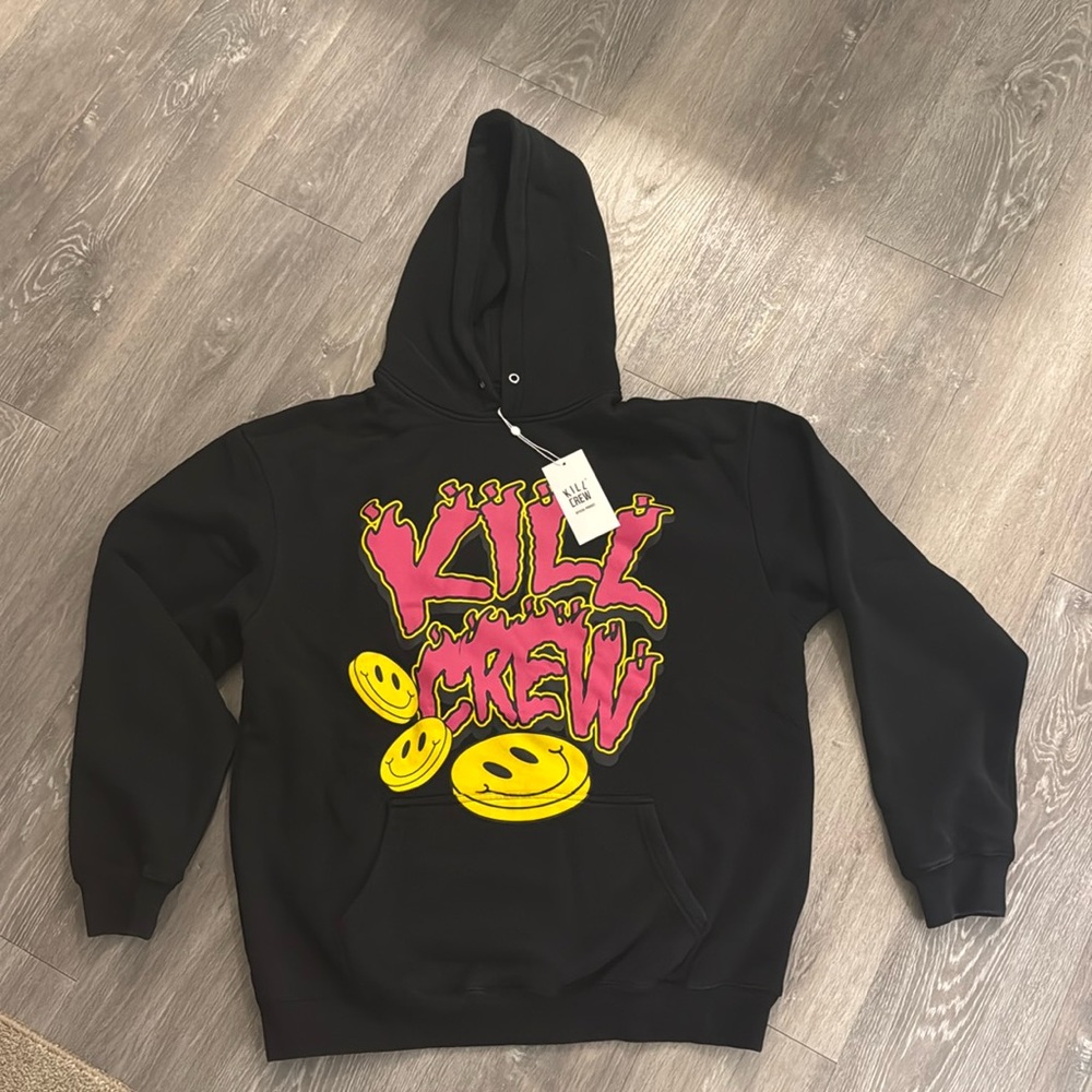 KILL CREW OVERSIZED LUX "HAPPY PILLS" HOODIE - BLACK